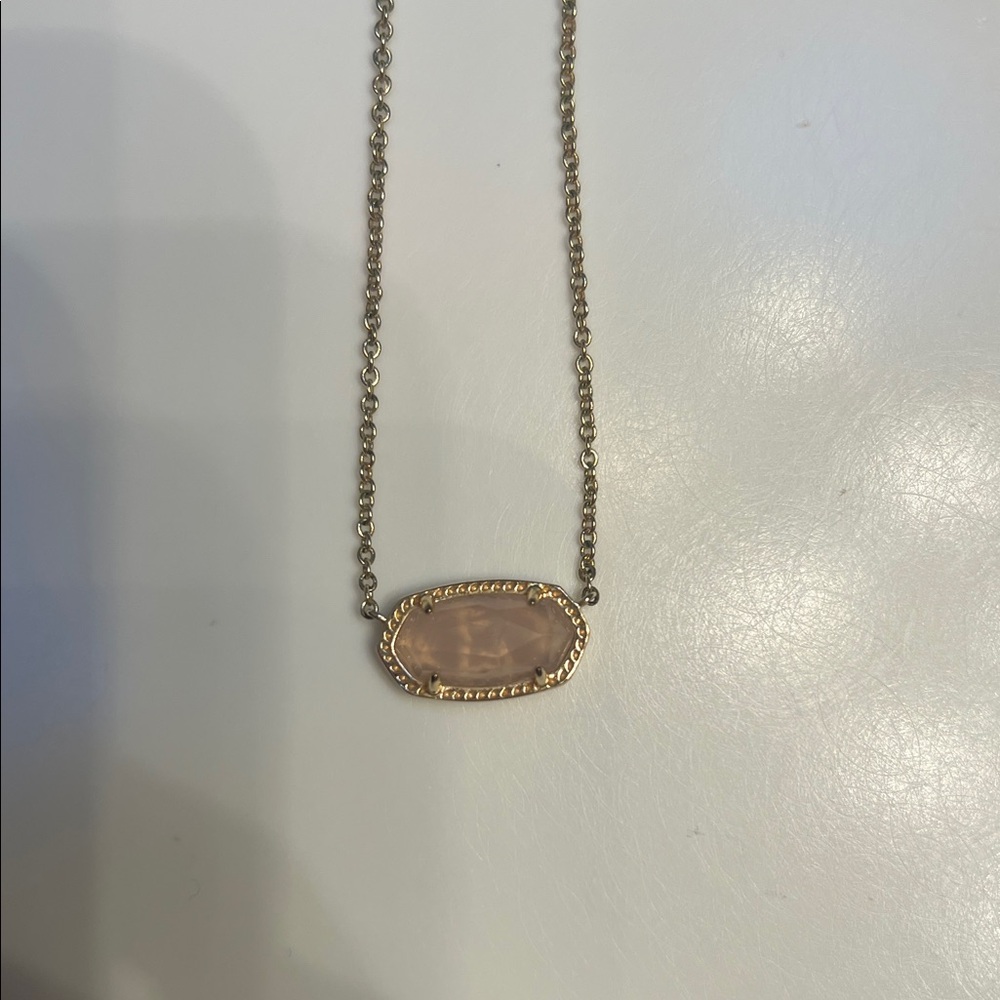 Kendra Scott  Gold and Pink Pendant Necklace